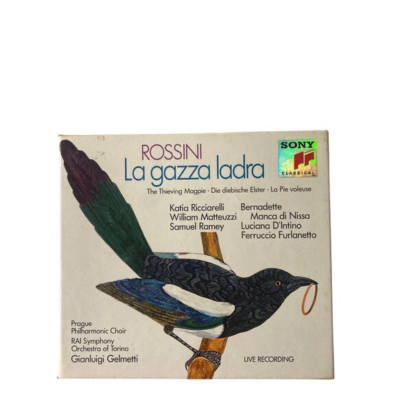 Rossini La Gazza Ladra 2 CD Set Sony Classical Live Recording RAI Symphony Orche - Picture 1 of 3